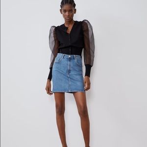 Denim mini skirt